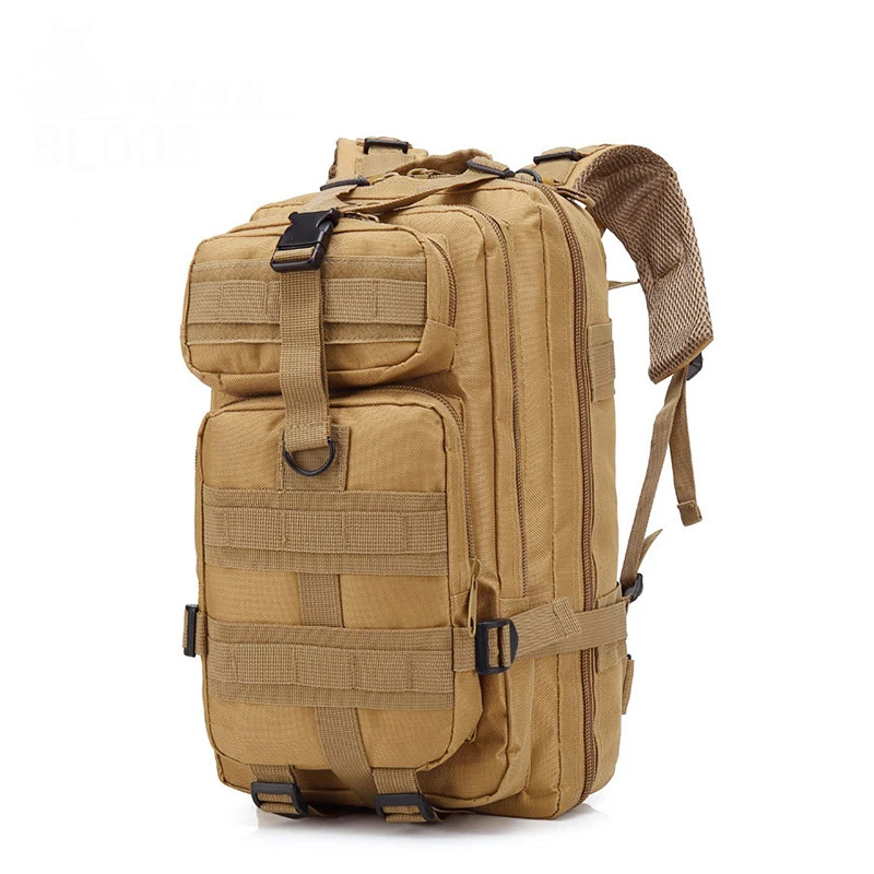 
Customized Durable Large Expandable Ripstop Waterproof Nylon Airsoft Hiking Traveling Tactical Camouflage Molle 3P Backpack 