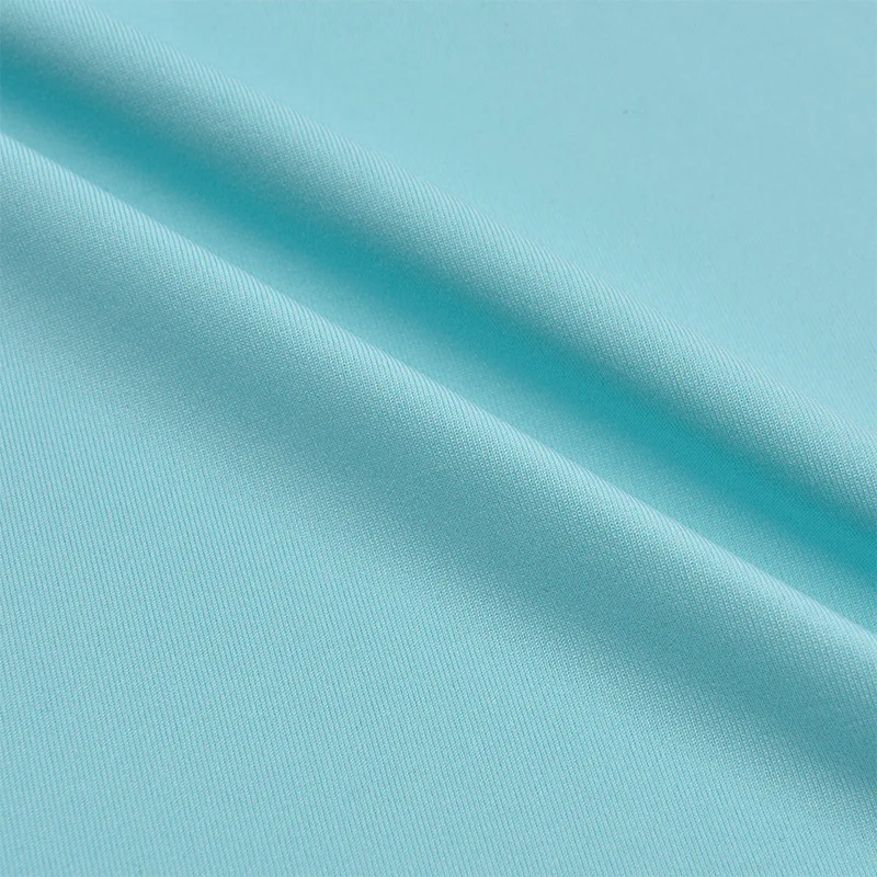Wholesale Knitted Poly Jersey 130GSM 95% Polyester 5% Spandex Elastic Fabric For T-shirt Clothing