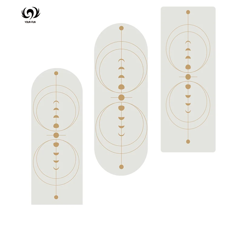 Custom Green Black Beige Yogamat 3mm 4mm 5mm 6mm Capsule Curve Arch Oval Pill Shape Matt Pu Bridge Double Ended Arched Yoga Mat