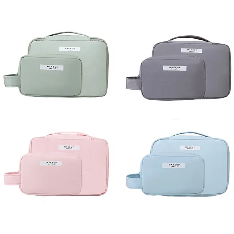 New Ins Waterproof Big Makeup Lipstick Perfume Storage Case Reusable Make Up Brush Toiletry Bag Travel Portable Cosmetic Bag