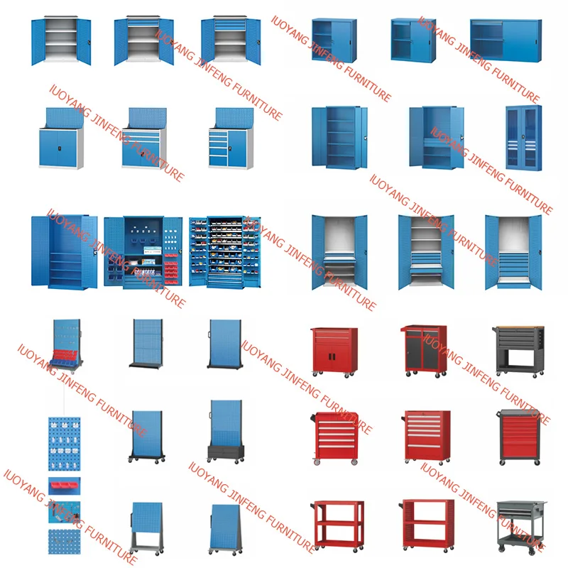 Metal Tool Cabinet Workshop Professional Steel Tool Chest Tool Storage Cabinets Set With Drawers
