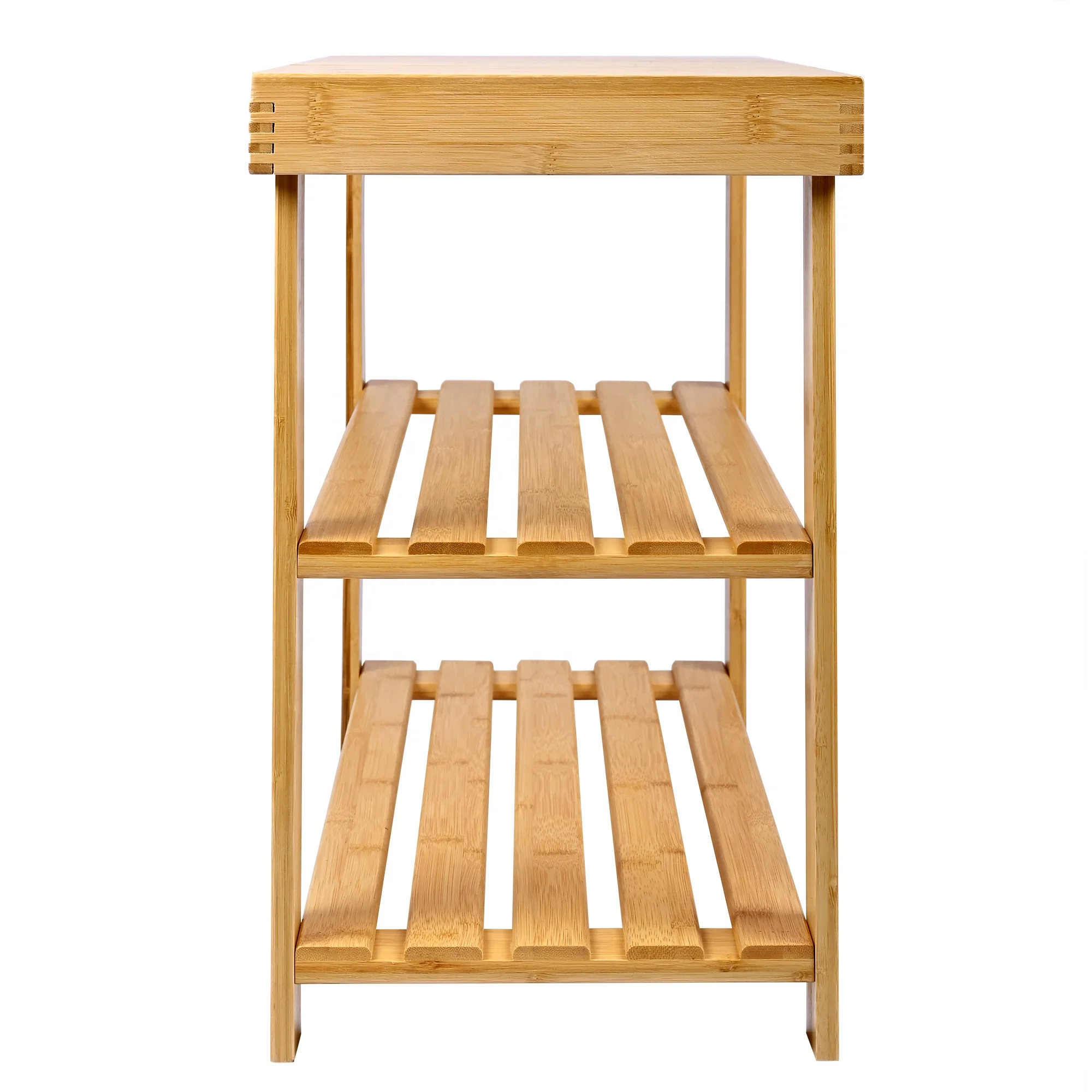 Shoe Rack with A Sitting Function Doorless Shoe Cabinet Wooden Shoe Changing Stool for the Entrance Living Room