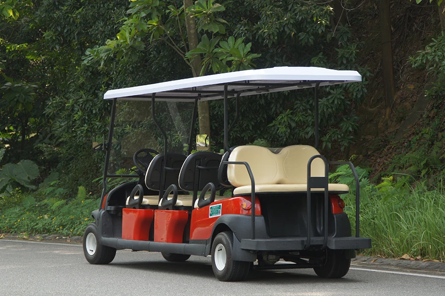 Manufacturer direct selling battery 8 - seater golf cart  club cars with CE for resort park tourism