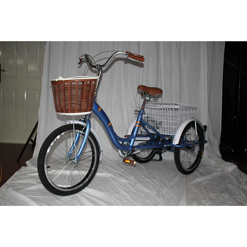 2020 24 inch single speed folding adult tricycle / 24 inch 6 speed / three wheel cargo cheap adult tricycle bike for sale