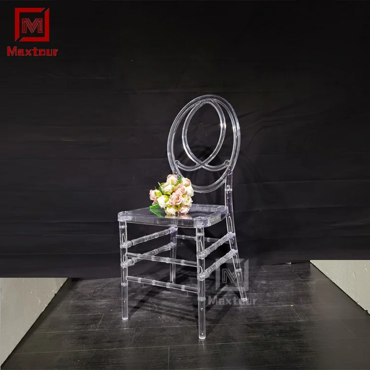 Лидер продаж акриловый сильный стул Phoenix Chiavari для свадьбы вечеринки Прозрачный Пластиковый Штабелируемый Кристальный