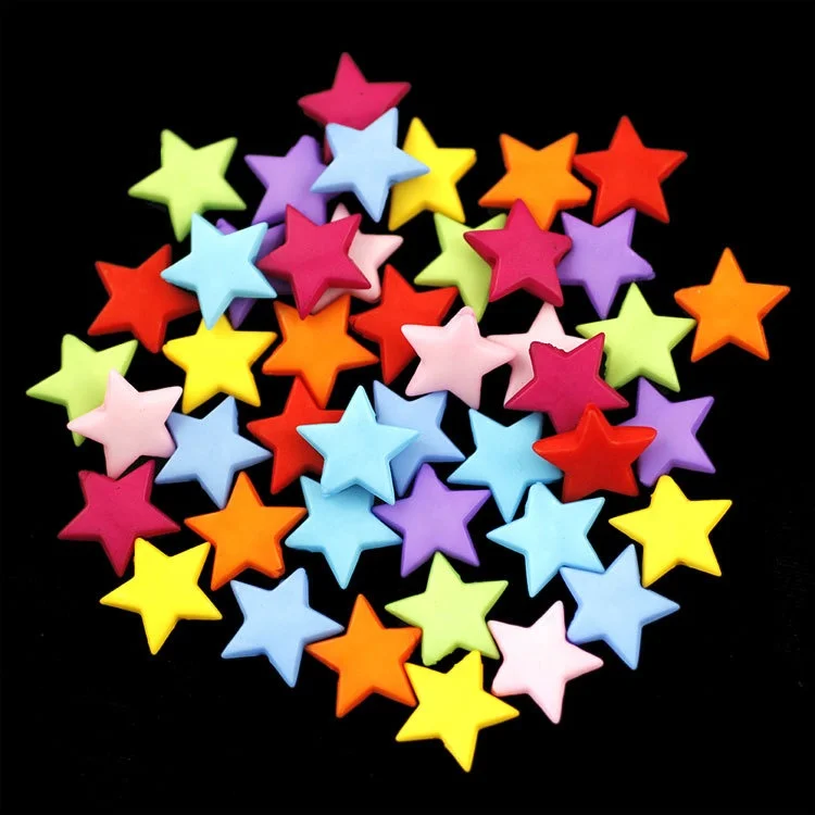 Звездный дизайн среднее отверстие простые Звездные бусины плоские милые для девочек повязки для волос аксессуары