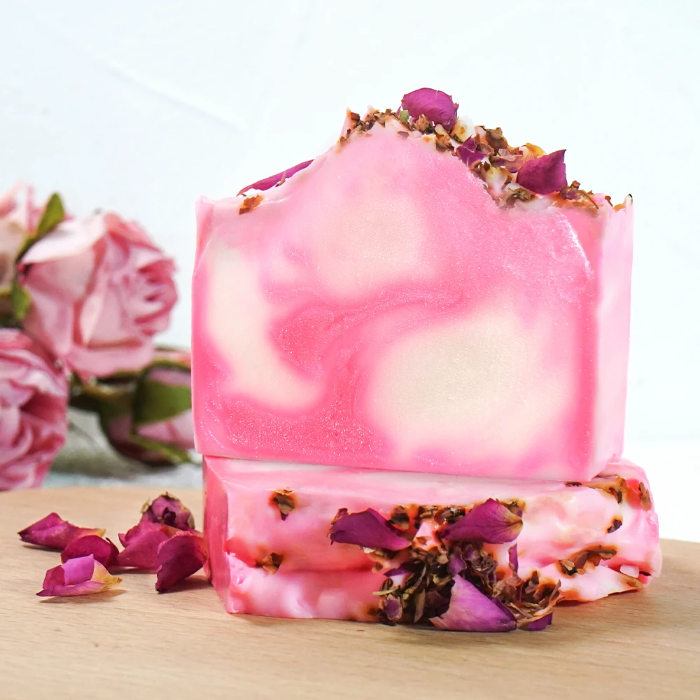 Custom Skin Whitening Cleansing Moisturizing Organic Handmade Yoni Rose Petals Soap