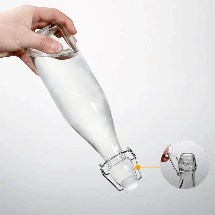 Оптовая продажа 1 литр 33 fl. Oz. Нажмите на изображение для просмотра в полный размер Флип-Топ стеклянная бутылка 60 мл с вертящимся верхом Пивоваренная фиксаторы уход за кожей лица маска напитков