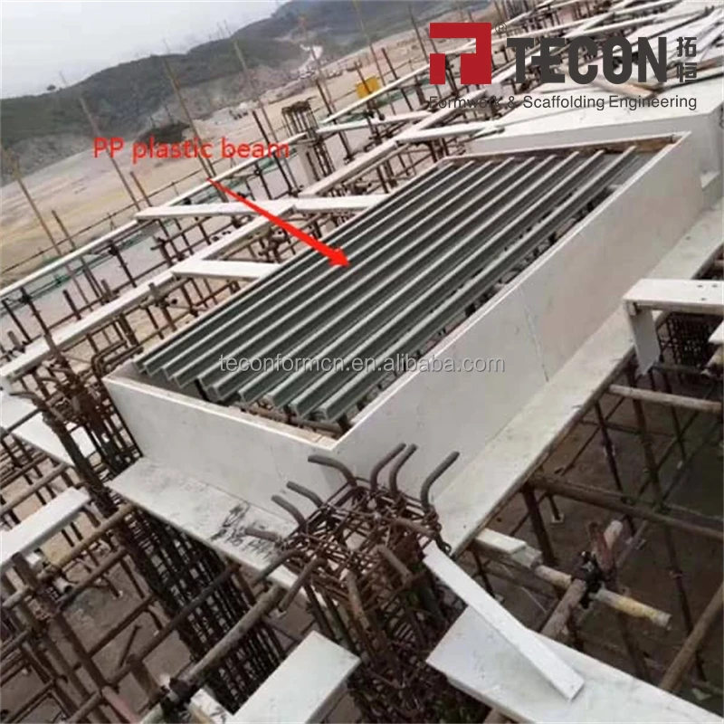 H20 Grey plastic faux Beam Construction I Beam in Formwork