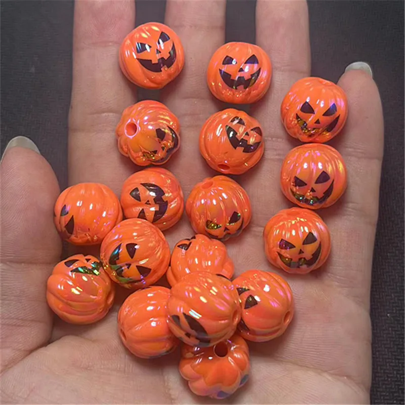 Hot Sale Halloween Beaded DIY Jewelry Mobile Phone Chain Beaded Pen Handmade Accessories Round Square Candy Acrylic Beads