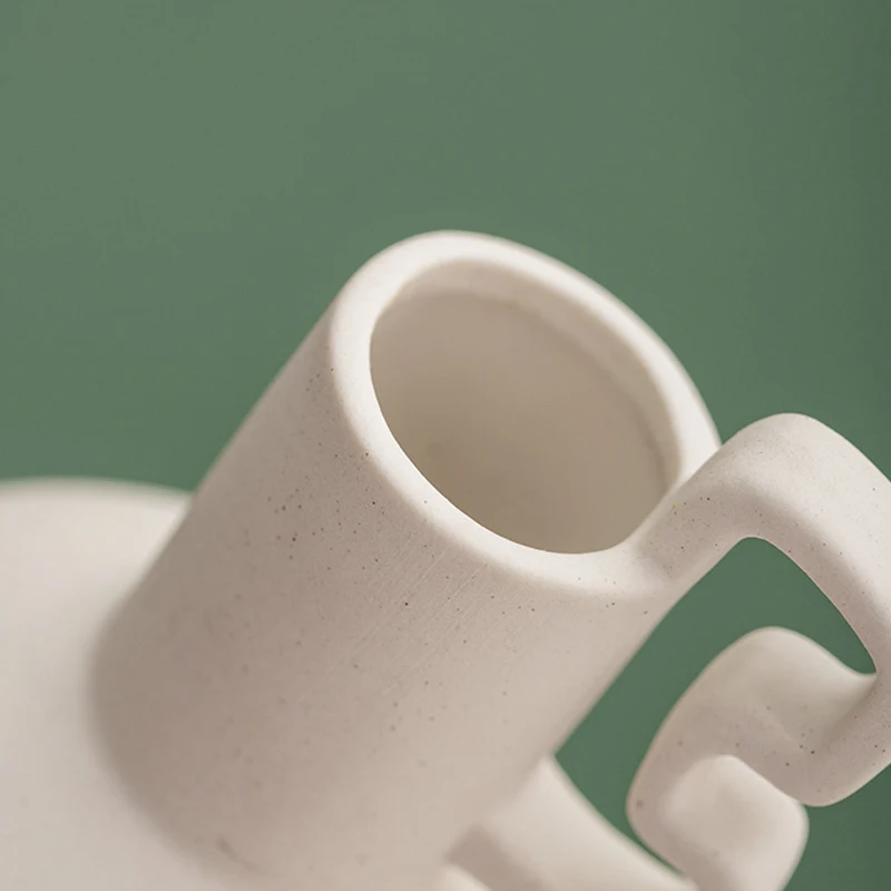 New Product Ideas Art Flower Bottle Matte Frosted Vase Cylindrique Ceramic Cylinder Vase Set For Gifts Home Office Decor