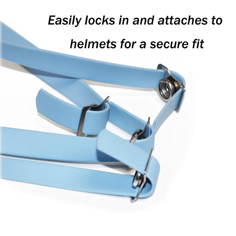 
Eco-friendly High Quality Outdoor Sport Chinstraps Genuine Leather White Ski Helmet Soft Cup Chin Strap 