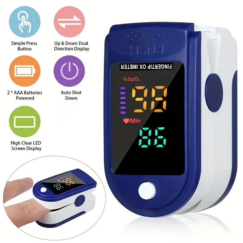 Oximeter Finger Clip Type Household Blood Oxygen Saturation Finger Pulse Heart Rate Detection Oximeter