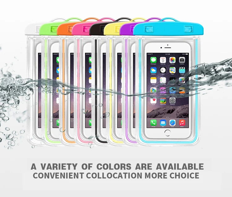 Universal Cell Phone Pouch Diving Pool Dry Case Phone Screen Touch Accessories Travel Protection Underwater for Swimming Hiking