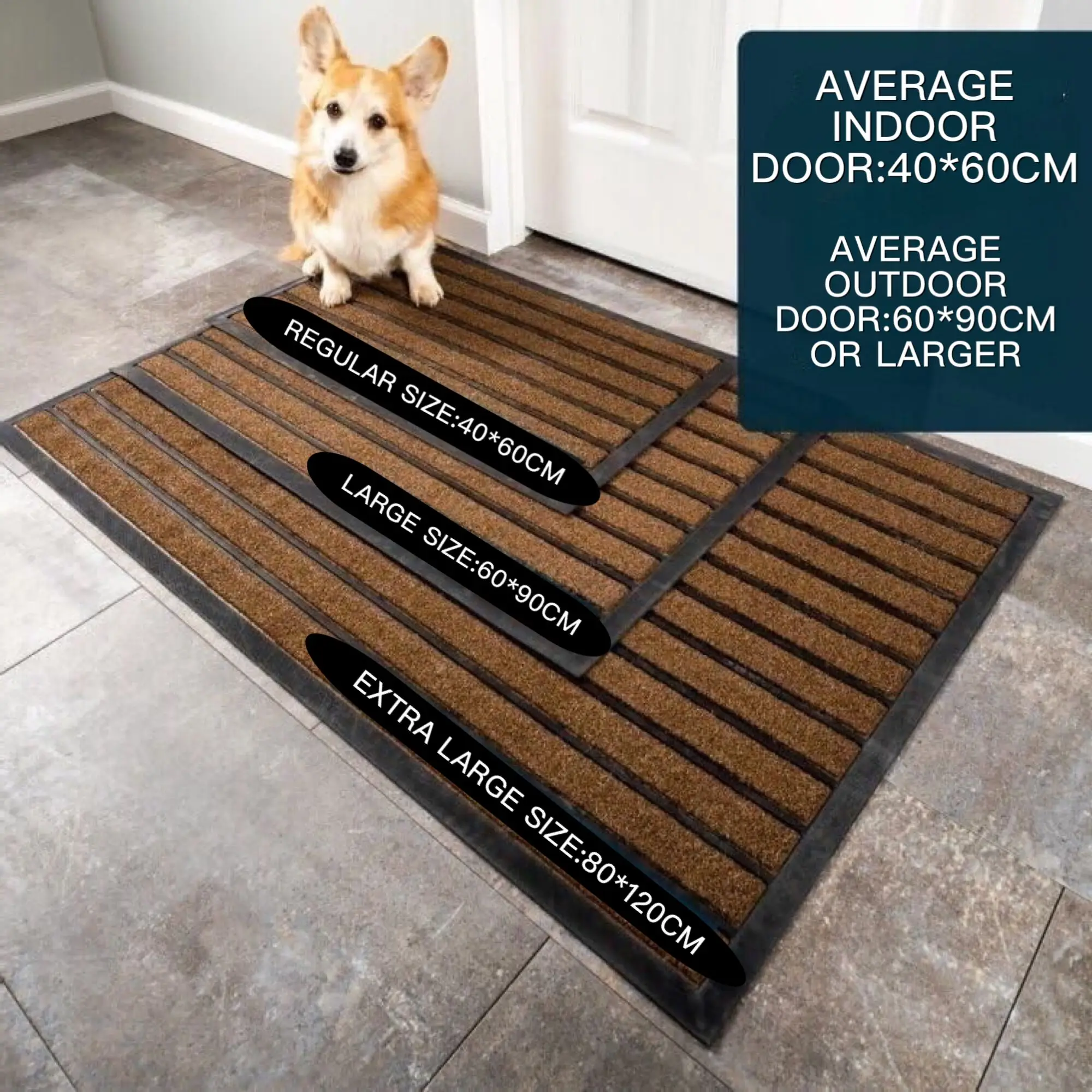 Custom Door Mat Indoor Outdoor Welcome carpet for Entrance Low Profile Floor Mat Home Door mats Rubber Doormat Non Slip Rugs