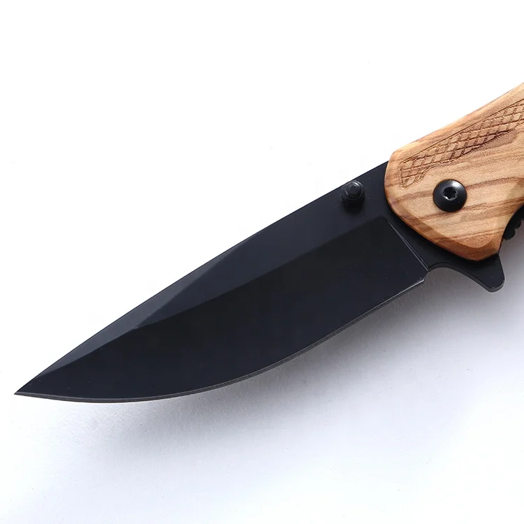 wholesale Zebra wood survival hunting camping bering knife knife