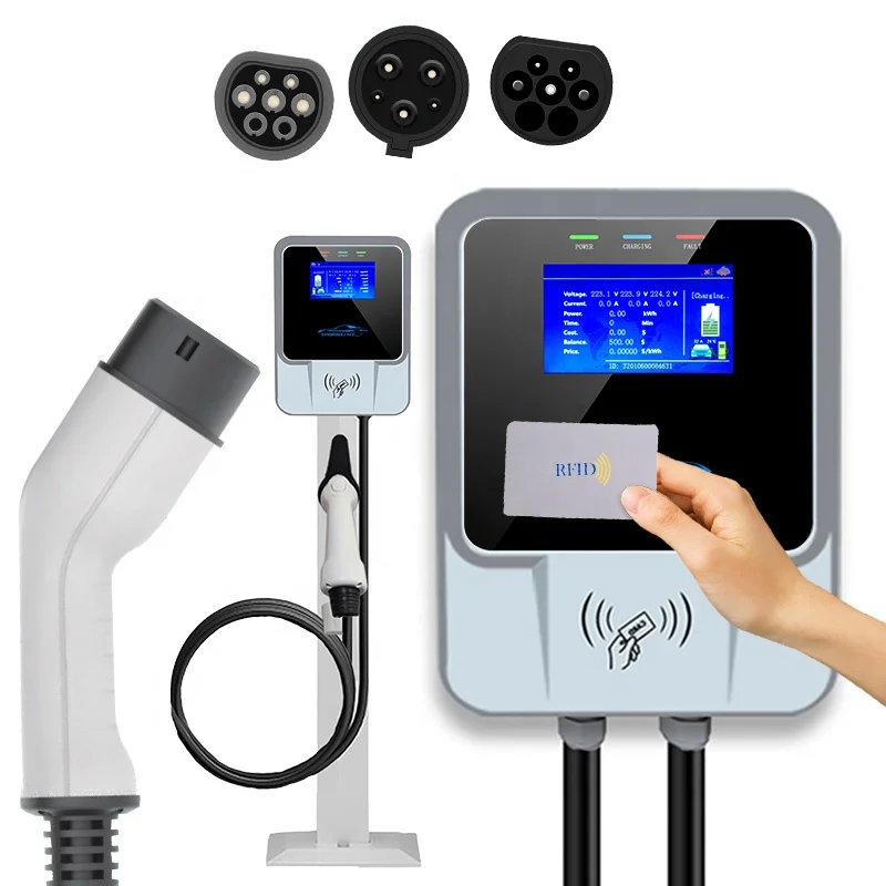 50 Amp Electric Vehicle Charger Leaf Fast EV Charger SAE J1772 50A Level 2 2022 Wallmounted 48A Wallbox Recharge Auto for Nissan