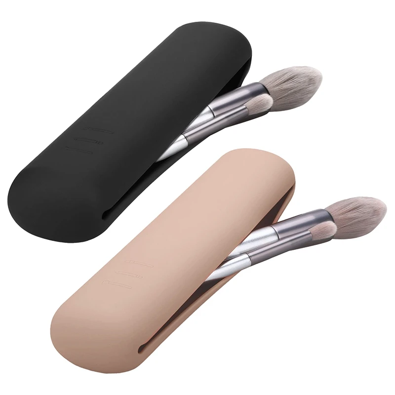 Модный Дорожный портативный пыленепроницаемый женский силиконовый держатель для кистей для макияжа Органайзер для кистей для макияжа