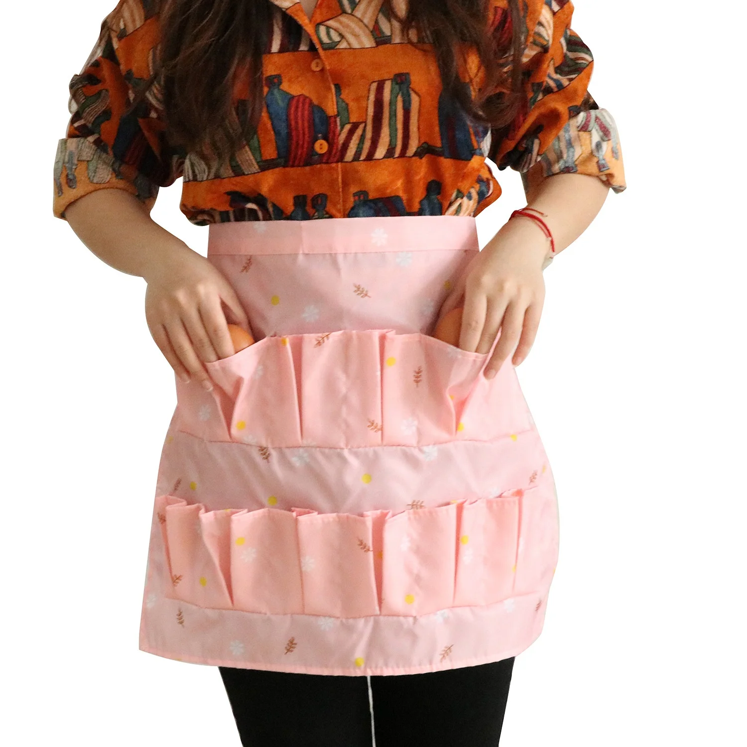 Оптовая продажа Заказные печатные рисунки полиэфирные хлопковые 3/8/12 карманы фартуки для сбора куриных яиц