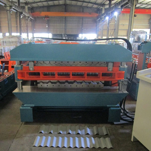 Factory price corrugated trapezoidal profile roofing double layer cold roll forming machine China
