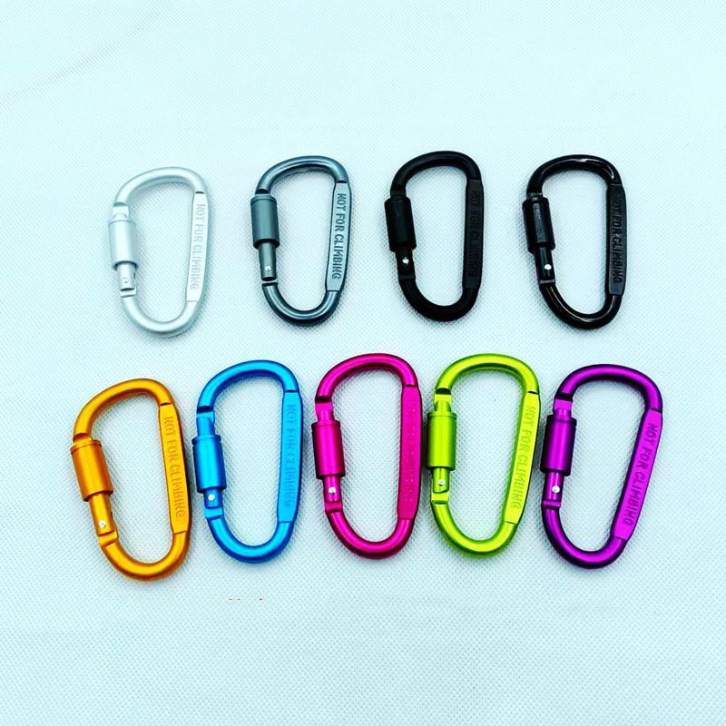 Aluminum Lock Carabiner Keychain Clip Hook Not for Climbing Plain
