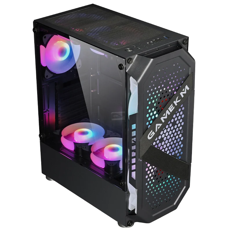 SNOWAMN изготовленный по индивидуальному заказу хорошее качество M-ATX чехол ATX с сеткой на передней панели и USB 3 0 портом RGB вентилятор корпус для компьютерных игр