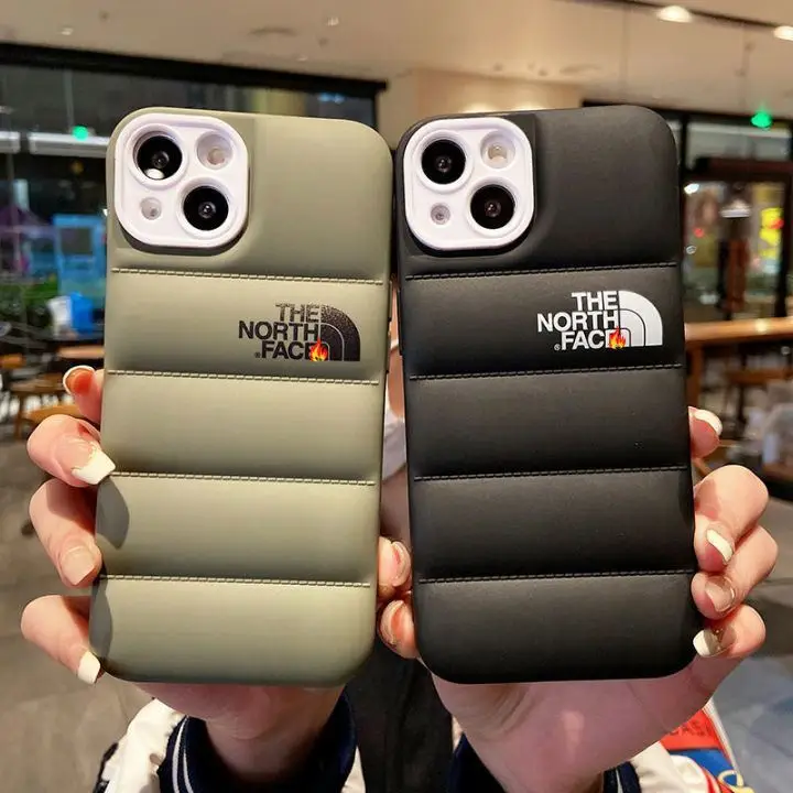 Fashion Cotton TPU Down Jacket Soft Shape North Face Puffer Phone Case Back Cover For iphone 14 13 12 11 pro max xr xs 7/8plus
