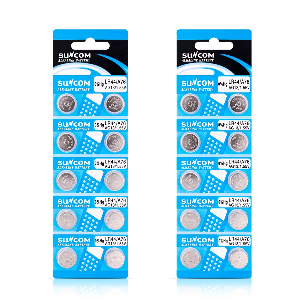 Direct Selling LR44 AG13 A76 Battery Alkaline 1.5 V Round Button Cell Batteries For Watches