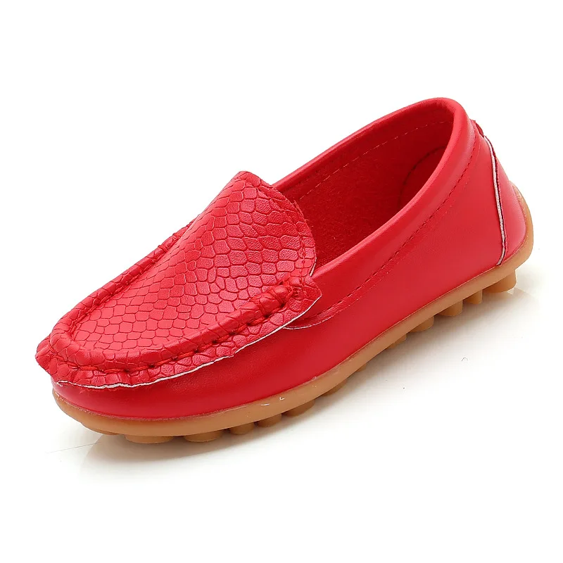 RTS Fashion Flats For Children Casual Comfortable PU Leather Boys Girls Kids Candy Moccasin Loafers All Size