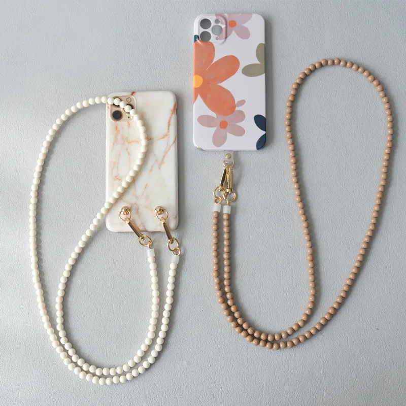RW Bulk 120cm Crossbody Acrylic Bead Chain Strap Mobile Phone Hanging Necklace Bag Accessories Purse Handle Belt