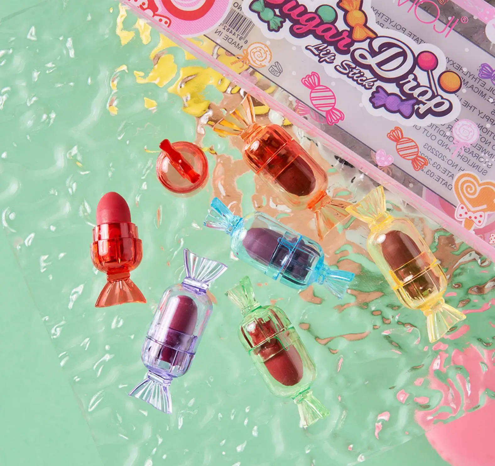 2022 New Stock Cute Graffiti Lipstick Moisturizing Star Candy 6 Pack Small Box New Style lipstick sets