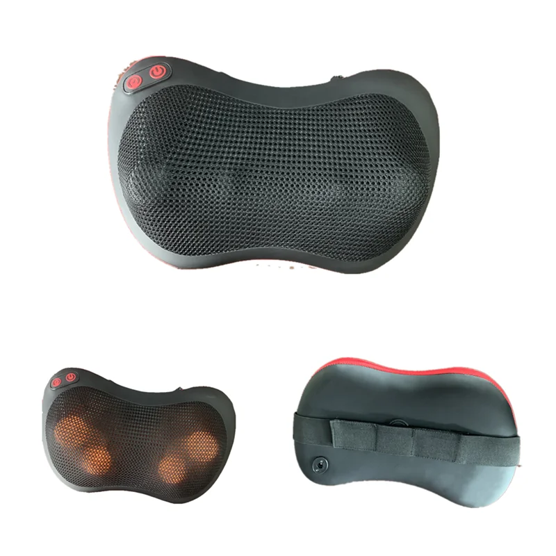 LM-702A mini neck massager with belt full body massage 3D deep Kneading Massage Pillow with heating vibration