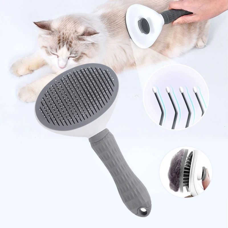 Cat Grooming Brush Dog Hair Cleaning Slicker Brush Pet Hair Remove Comb