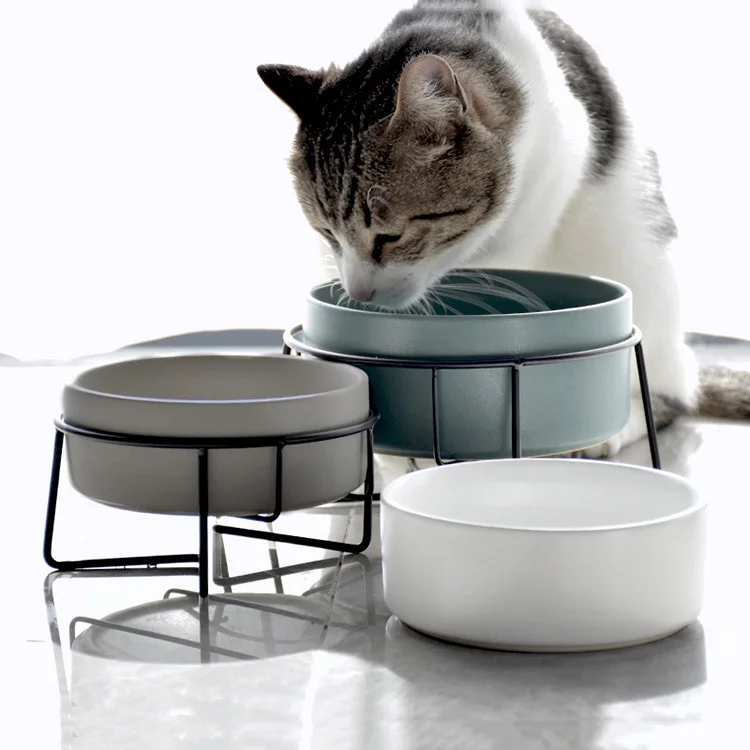 New Arrival Amazon Ebay Hot Sell Wholesale Multi-functional Ceramic Dog Bowls Elevated Pet Cat Bowl Cats Food Bowl
