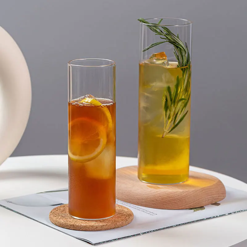 Drinking Glasses Clear Tall Glass Cups For Water Juice Beer Drinks and Cocktails and Mixed Drinks