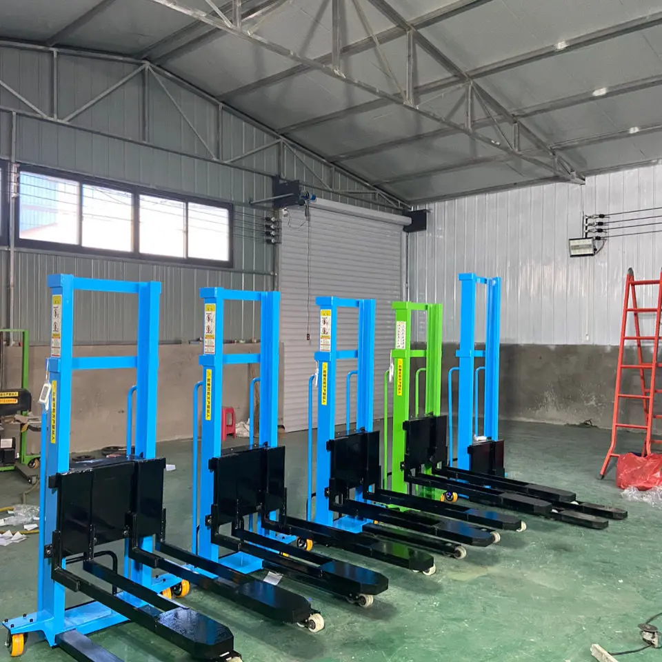 Remote Control Pallet Stacker  Electric Forklift Manual Portable 500 kg Hand Pushed Forklift