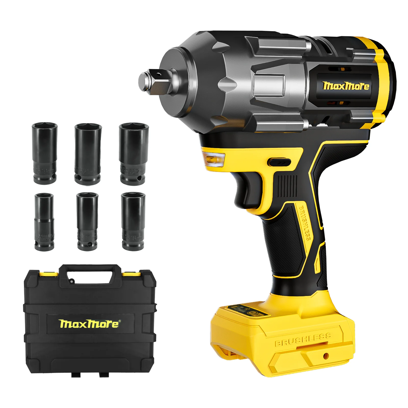 Беспроводной ударный гайковерт Mellif для аккумулятора Dewalt 20 В Max (без инструмента), 850 Нм (627 фут-фунтов), бесщеточный д