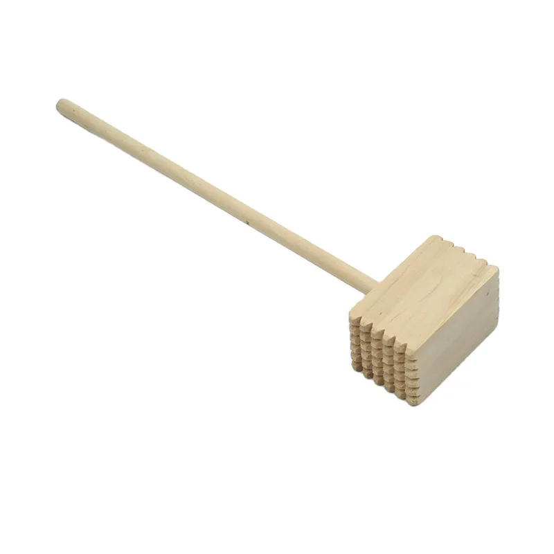 OEM Wood Meat Mallet Tenderizer Tool Wooden Chicken Poultry Pounder Steak Hammer