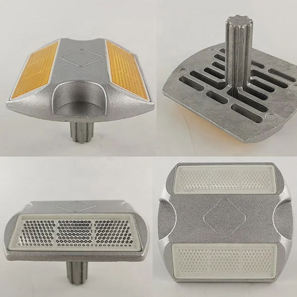 Aluminum Road Stud Double Sides Reflective Pavement Marker Reflecting Aluminum Road Stud