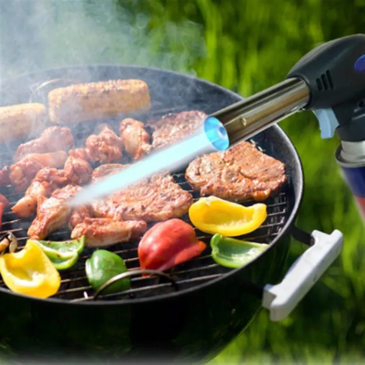 Logo Creative household tools Butane Gas Burner Baking Welding BBQ Outdoor Flame Gun Automatic Ignition