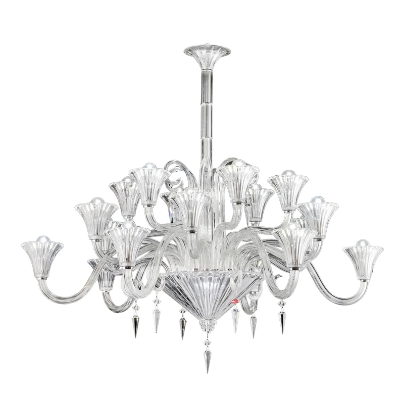 Crystal chandelier for living room Modern  Fashion glass crystal light Glass lampshade chandelier