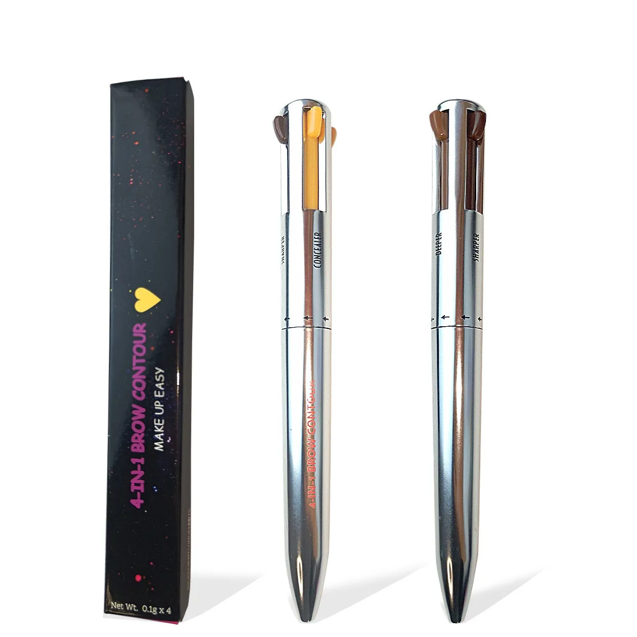 4-in-1 Cosmetic Pen Contouring 4 Colors Highlighter Lip Liner High-gloss Eyeliner Eyebrow Pencil Makeup Pen Wholesale