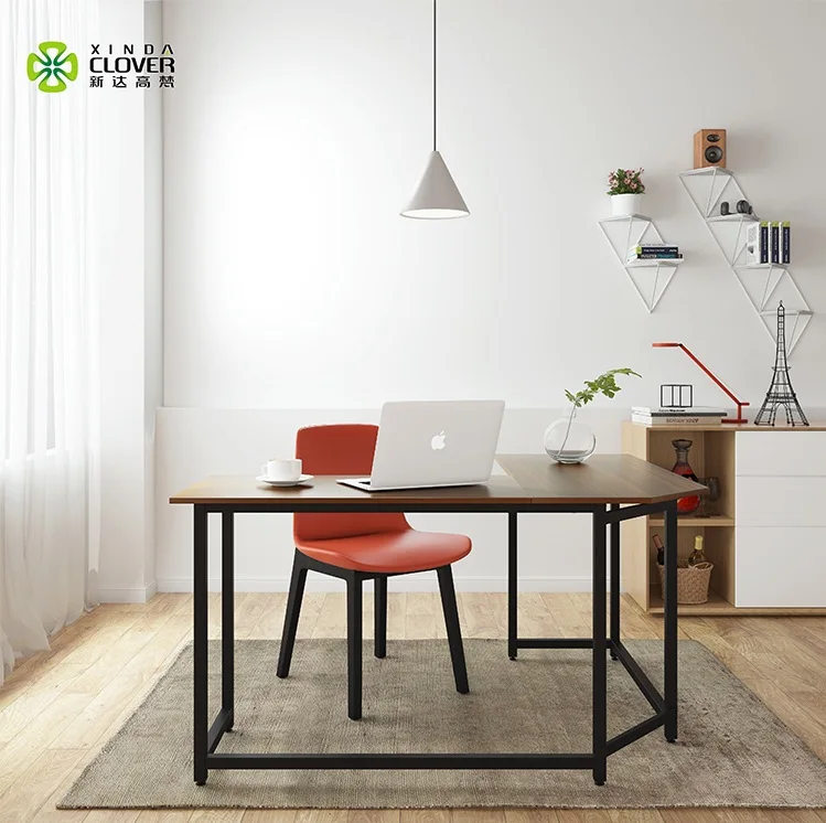 
Wood desktop l shape corner office computer desk 
