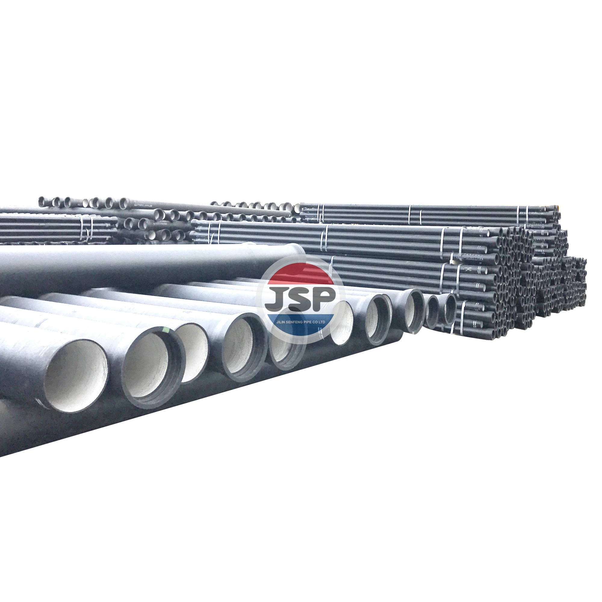JSP Hot Sale Top Quality  ISO2531 Pipe Fittings Class k7 k9 DN80 To 2600mm DCI Pipe DI Tube Ductile Cast Iron Pipe Price Per Ton