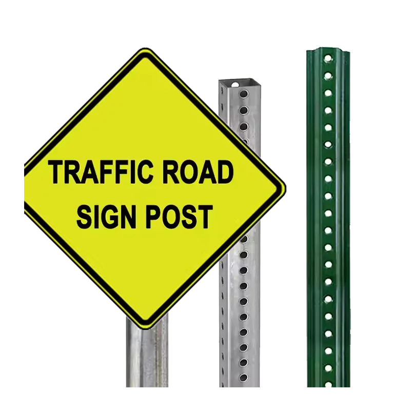 High quality custom square u channel post supplier for Galvanized steel pipe tube sign post