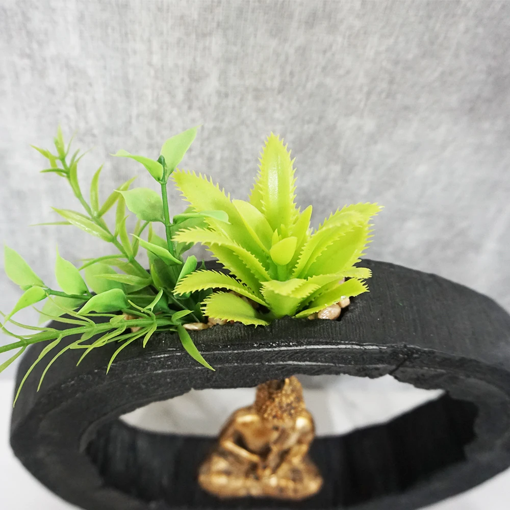 Wholesale Feng Shui Ornament Polyresin Antique Religious Decoration Resin Garden Sitting Statues Of Buddha Sculptures