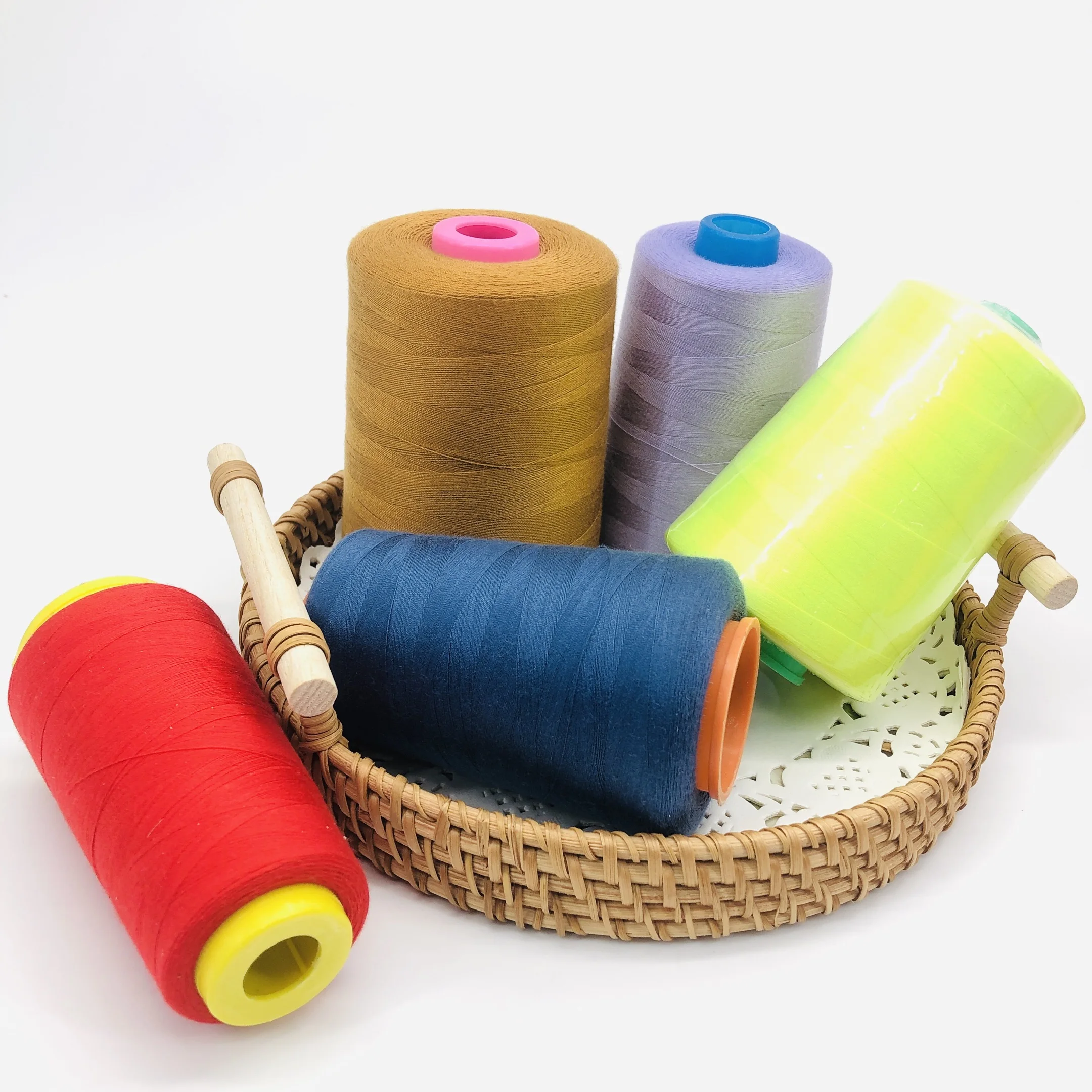 Strong Tensile Strength 100% Polyester Bag Sewing Thread Ployster 20/2 3000Mtr Polyester Sewing Threads