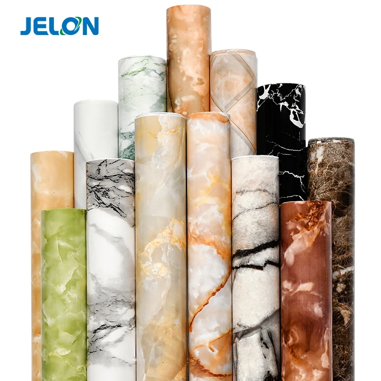 Sticker Vinyl Marble Grain Film Sale Wallpaperswall Coating Pvc Kitchen Bedroom Wallpaper Melamine Paper For Counter Top