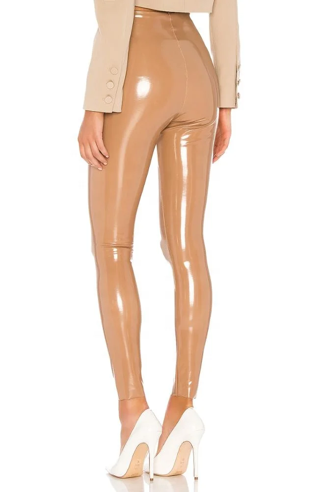 
Women & ladies sexy skinny PU faux shiny leather stretch PVC legging pants 