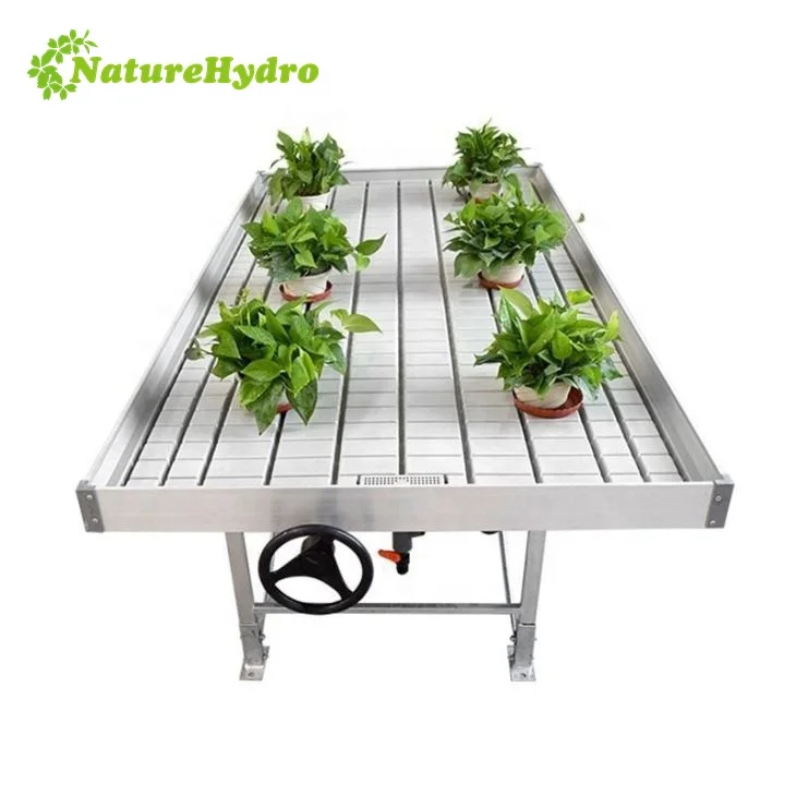Rolling Benches 4X8ft Flood And Drain Grow Table For Sale